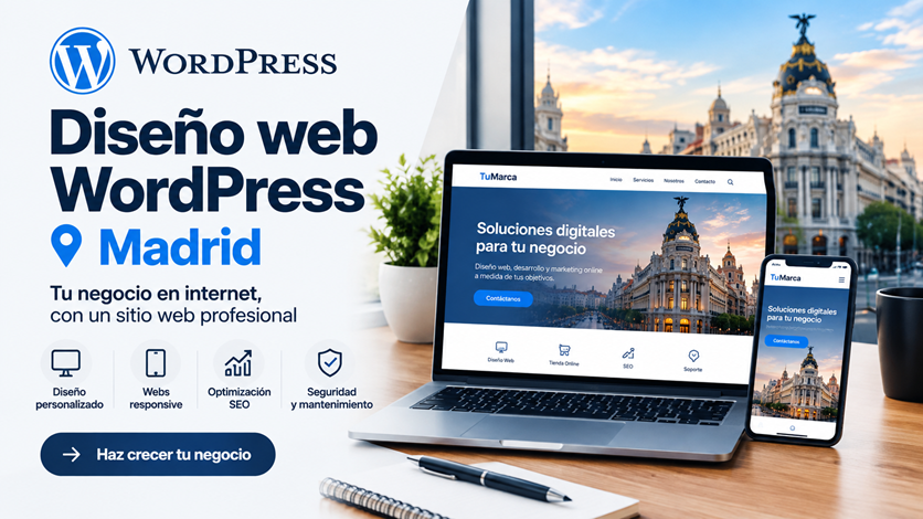Diseño web WordPress Madrid: crea una imagen profesional