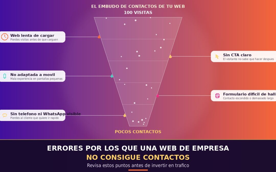Errores por los que una web de empresa no consigue contactos