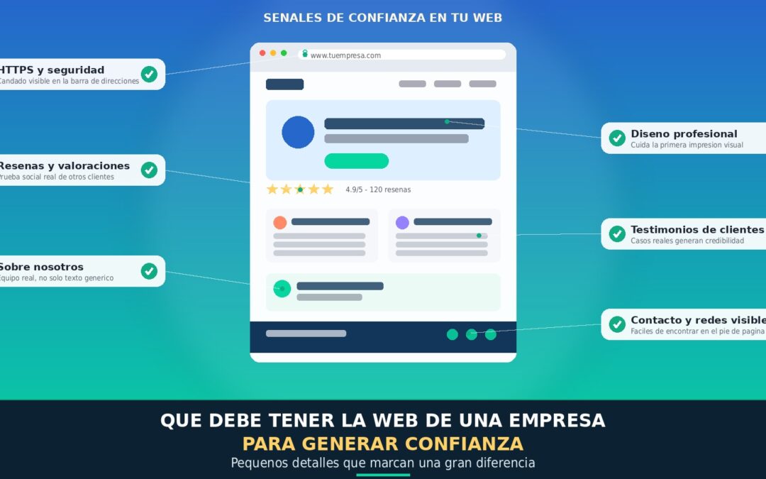 Qué debe tener la web de una empresa para generar confianza