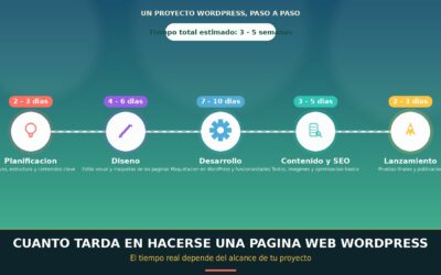 Cuánto tarda en hacerse una página web WordPress